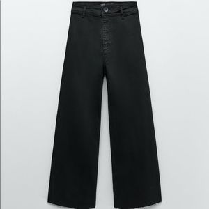 NWT Black Zara Marine Straight Pant Size 2